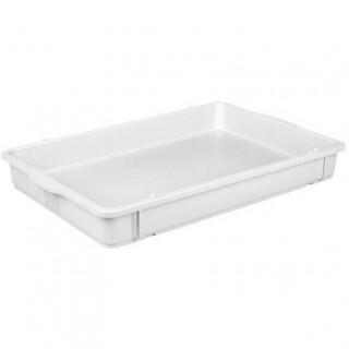 Лоток для теста (650х430х80, белый, полипропилен) Рестола